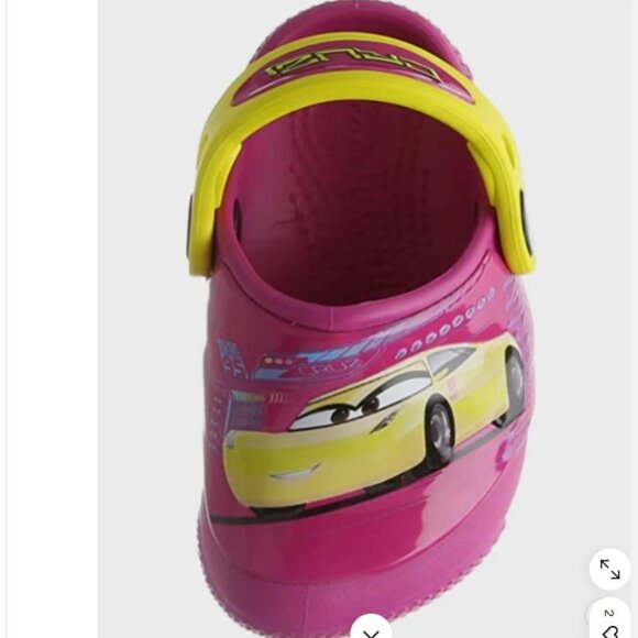 NEW Crocs Kids' Disney Cars Lights-Up Funlab Clog Shoe, Candy Pink, Sz. 1 - Picture 4 of 5